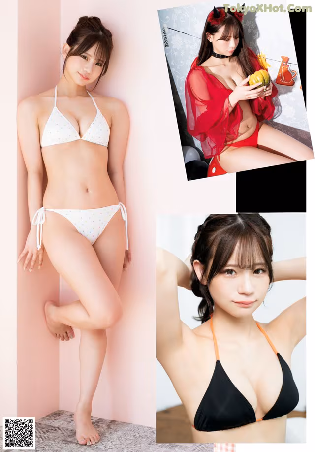 A woman in a bikini posing for a picture.